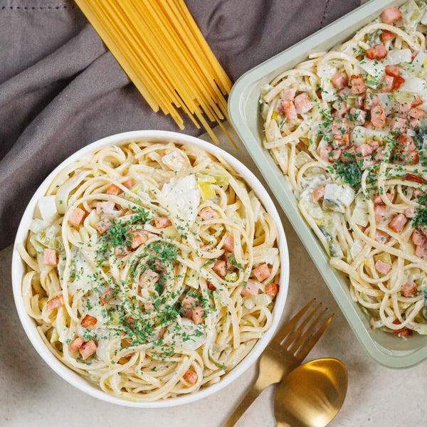Linguine, lardons et pecorino