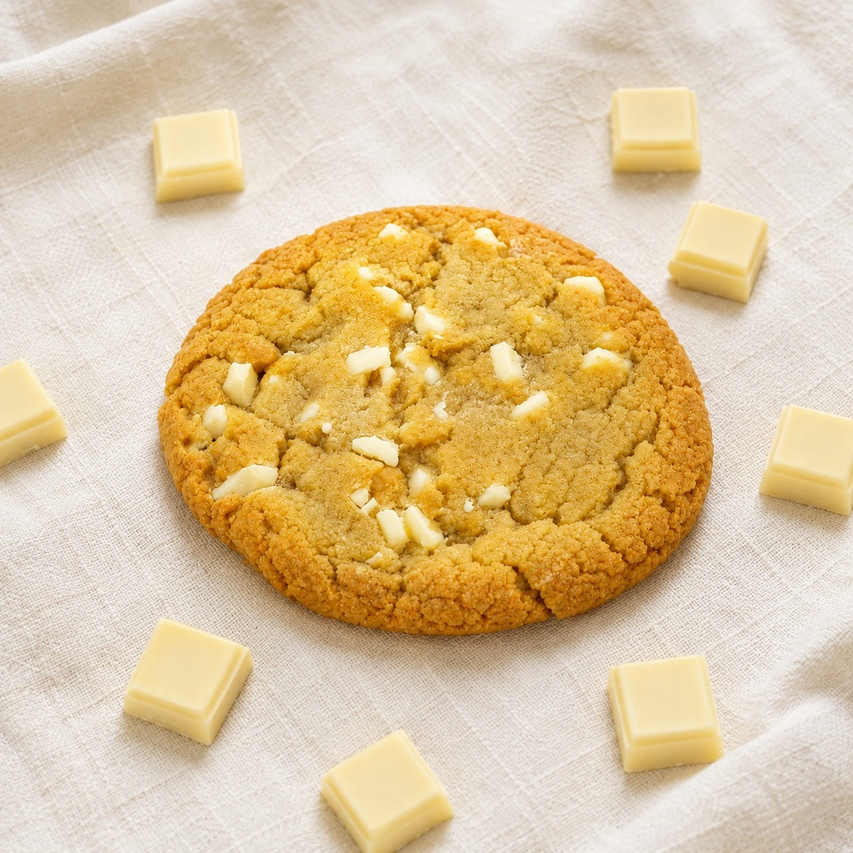 Méga cookie au chocolat blanc