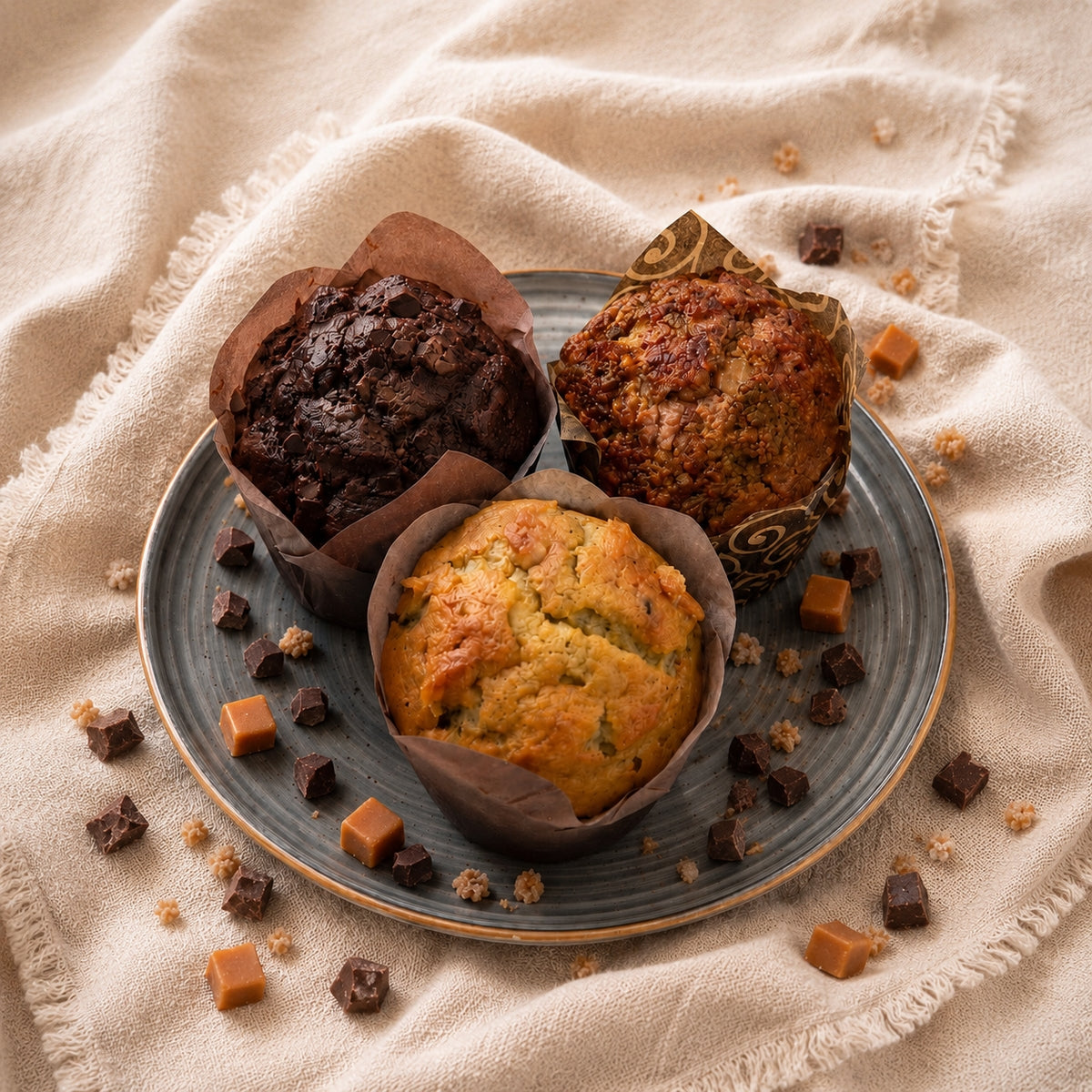 Trio de muffins